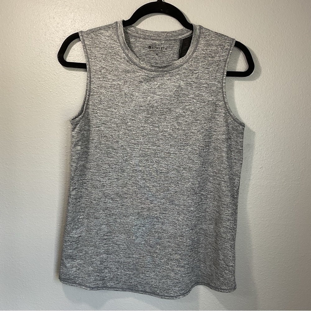 Athleta Active Wear Top Open Back XS heater gray T114